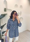 LACİVERT ÇİZGİLİ GÖMLEK 