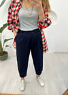 LACİVERT DÜĞMELİ PANTOLON