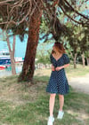 LACIVERT GLOBLU ELBİSE
