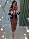 LACİVERT-KİREMİT 1019 BAKLAVA DESEN HIRKA 