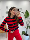 LACİVERT - KIRMIZI 3824 HIRKA