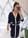 LACİVERT-KREM 0061 ÇİZGİLİ TAKIM