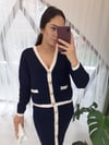 LACİVERT-KREM 0061 ÇİZGİLİ TAKIM