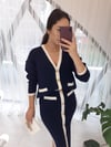 LACİVERT-KREM 0061 ÇİZGİLİ TAKIM