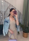 LACİVERT TAŞ DETAY CEKET
