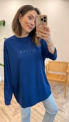 LAVCİVERT 34297 BASKILI SWEAT