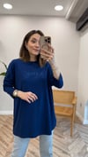 LAVCİVERT 34297 BASKILI SWEAT