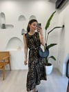 LEOPAR DESEN 8134 ELBİSE 