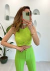 LİME DÜĞÜMLÜ CROP BLUZ