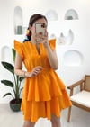 MANGO KOLLARI VOLANLI KATKAT ELBİSE 