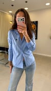MAVİ 0027 NAKIŞLI GÖMLEK