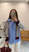 MAVİ 0114 TRİKO DETAY GÖMLEK 