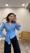 MAVİ 0129 ÇİZGİLİ GÖMLEK