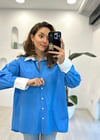 MAVİ 2377 OVERSİZE GÖMLEK