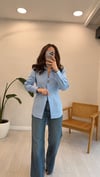 MAVİ 2466 SIRT DEKOLTELİ GÖMLEK