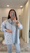 MAVİ 3293 NAKIŞ DETAY GÖMLEK 