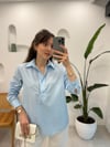 MAVİ 34489 TAŞ İŞLEMELİ GÖMLEK 