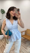 MAVİ 4046 BAĞLAMALI BLUZ