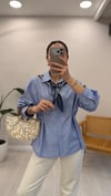 MAVİ 5803 ŞAL DETAY GÖMLEK 