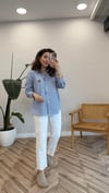 MAVİ  6110 AYICIK DESEN GÖMLEK