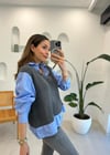 MAVİ-ANTRASİT 1797 TRİKO GARNİLLİ GÖMLEK 