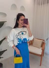 MAVİ İŞLEME DETAY SWEAT 