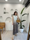 MAVİ -KAHVE 34552 LEOPARLI ELBİSE 