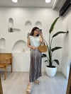 MAVİ -KAHVE 34552 LEOPARLI ELBİSE 