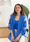 MAVİ NAKIŞLI KİMONO