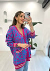 MAVİ-PEMBE 8625 LEOPAR HIRKA 