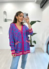 MAVİ-PEMBE 8625 LEOPAR HIRKA 