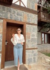 MAVİ YIRTMAÇLI ETEK
