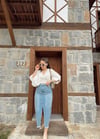 MAVİ YIRTMAÇLI ETEK