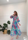 MİNT-PEMPE DİJİTAL BASKI ELBİSE 