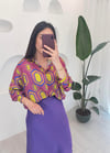 MOR 33272 DESENLİ SATEN GÖMLEK 