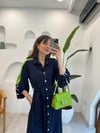 MSM 4335 ŞERİTLİ KREP ELBİSE LACİ 1