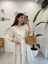 NATUR 2522 DANTEL YAKA ELBİSE 
