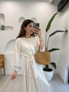 NATUR 2522 DANTEL YAKA ELBİSE 