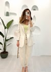 NATUR BLAZER KETEN CEKET 