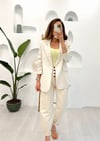 NATUR BLAZER KETEN CEKET 