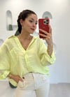 NEON SARI OVERSİZE GÖMLEK