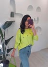 NEON SARI SWAROVSKİ TAŞ İŞLEME SWEAT 