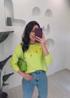 NEON SARI SWAROVSKİ TAŞ İŞLEME SWEAT 