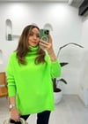 NEON YEŞİL 0274 ŞARDONLU KAZAK 
