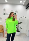 NEON YEŞİL 0274 ŞARDONLU KAZAK 
