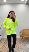 NEON YEŞİL 1045 KALP DETAY HIRKA 