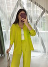 NEON YEŞİL 1392 GÖMLEK TAKIM 