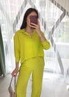 NEON YEŞİL 1392 GÖMLEK TAKIM 