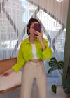 NEON YEŞİL YARASA KOL GÖMLEK 