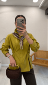 OLİVE 5803 ŞAL DETAY GÖMLEK 